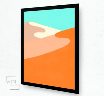 quadro abstrato dunas do deserto