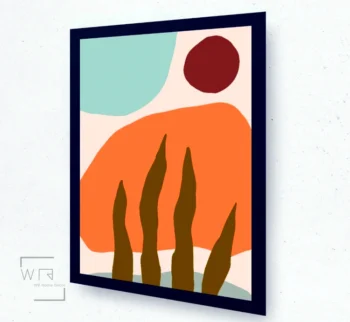 quadro abstrato planta aquatica