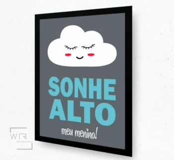quadro para quarto de menino sonhe alto meu menino