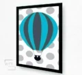 626 quadro decorativo infantil balao azul