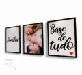 quadro familia a base de tudo personalizado com foto