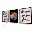 quadro personalizado kit por onde for quero ser seu par